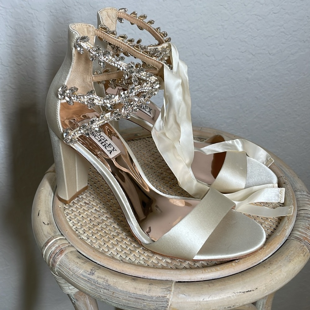 Badgley Mischka ever after embellished heels